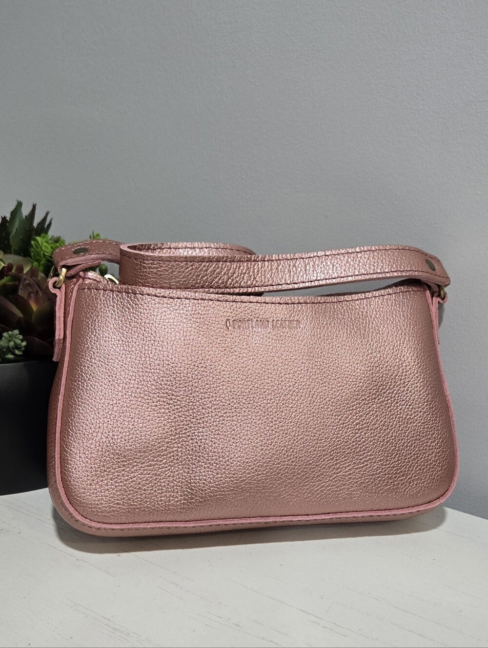 Portland Leather Goods Retired Supernova Pink (Rose Gold) Lucy NEW Hard To Find